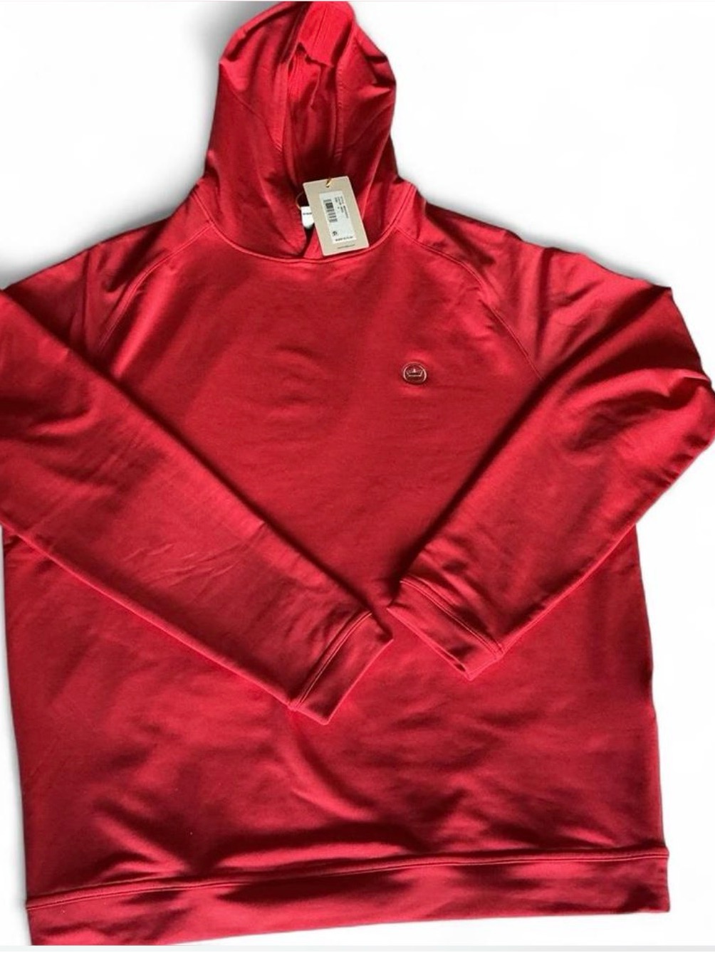 Peter Millar Red Hooded Pullover Sweatshirt [Style # Me0cek45]
